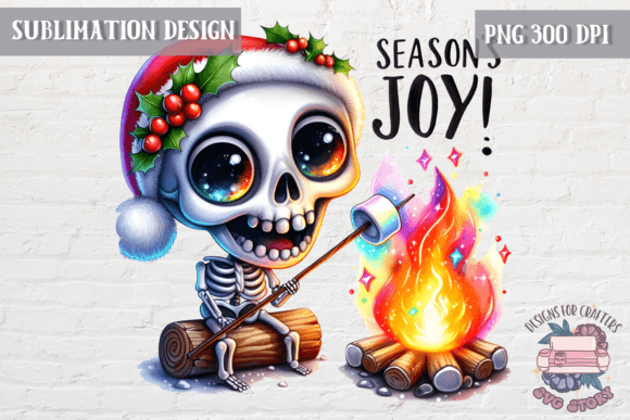 Christmas Creepy Skeleton Sublimation: Illustrations Review