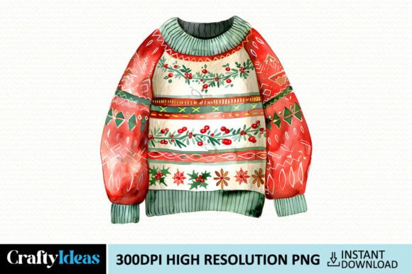 Christmas Sweaters Sublimation Clipart & Illustrations