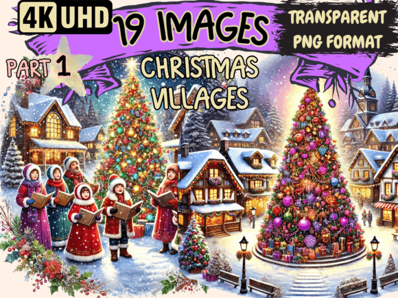 Christmas Villages P1: Festive Illustrations for Crafters