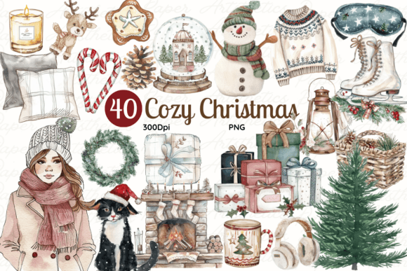 Cozy Christmas Clipart: Rustic Illustrations Review