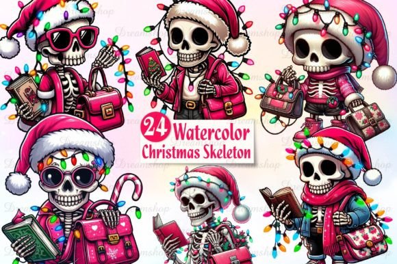 Cute Christmas Skeleton PNG Clipart Review