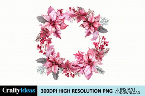 Cute Pink Christmas Clipart: Illustrations for Blogs