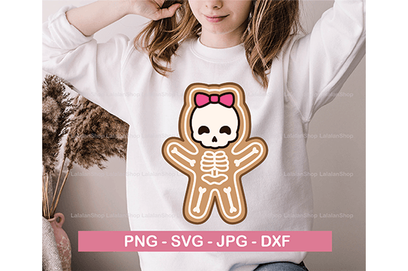 Gingerbread Skeleton SVG: Festive Illustrations