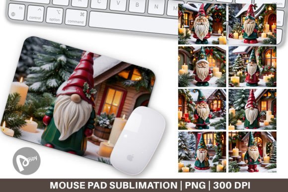 Mouse Pad Christmas Gnome Illustrations Review