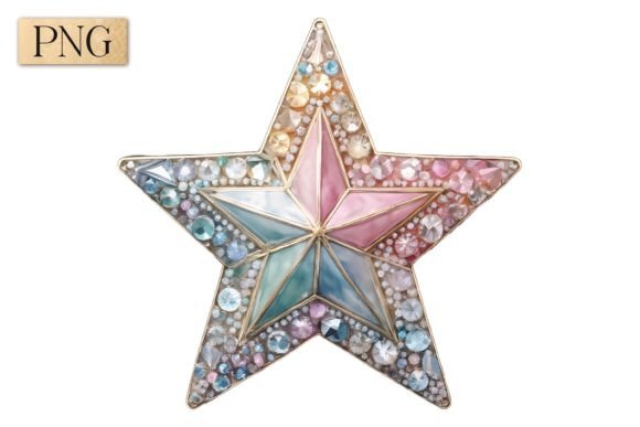 Pastel Christmas Star PNG Clipart 6 Review
