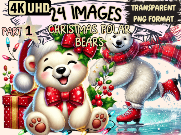 Review: Christmas Polar Bears Clipart P1 Illustrations