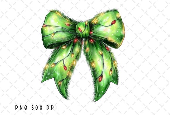 Review: Green Fur Coquette Bow Christmas Lights Design