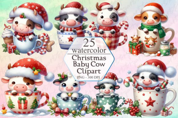 Reviewing the Christmas Cup Baby Cow Clipart