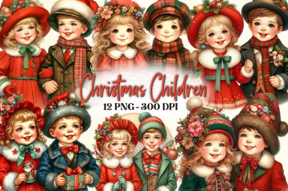 Reviewing Vintage Christmas Children Clipart for Stitching